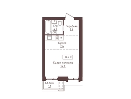 Продается 1-комнатная квартира ЖК Империал, 30.5  м&sup2;, 6313500 рублей