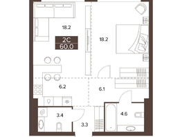 Продается 2-комнатная квартира ЖК Сахаров Парк, 60  м&sup2;, 23997540 рублей