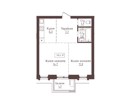 Продается 2-комнатная квартира ЖК Империал, 46.4  м&sup2;, 9744000 рублей