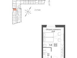 Продается Номер в отеле ГК RIZALTA Резорт Белокуриха, к.3, 24.9  м&sup2;, 17803500 рублей