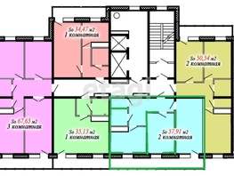 Продается 2-комнатная квартира Ключевская ул, 57.91 м², 4710000 рублей