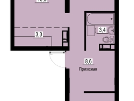 Продается 3-комнатная квартира ЖК Зеленые кварталы, 4 очередь, 56.7 м², 7881300 рублей