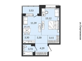 Продается 2-комнатная квартира ЖК Источник, дом 2, 47.8  м², 7211787 рублей