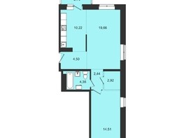 Продается 2-комнатная квартира ЖК Новые кварталы, дом 1, 61.3  м², 5791000 рублей