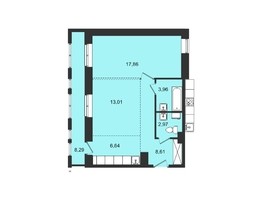 Продается 2-комнатная квартира ЖК Новые кварталы, дом 1, 61.34  м², 5986200 рублей