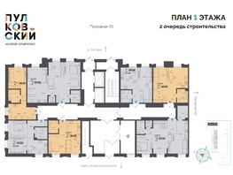 Продается 1-комнатная квартира ЖК Пулковский, 2 очередь, 34.32  м²