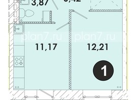 Продается 1-комнатная квартира ЖК Лето, дом 1, 36.67  м², 4396400 рублей