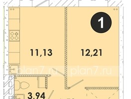 Продается 1-комнатная квартира ЖК Лето, дом 1, 36.86  м², 4636000 рублей