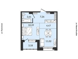 Продается 2-комнатная квартира ЖК Источник, дом 3, 39.93  м², 5600690 рублей