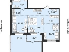 Продается 3-комнатная квартира ЖК Источник, дом 1, 88.64  м², 9978043 рублей