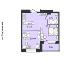 Продается 2-комнатная квартира ЖК Источник, дом 2, 40.51  м², 6742073 рублей