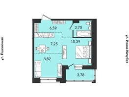 Продается 2-комнатная квартира ЖК Источник, дом 1, 40.53  м², 5945060 рублей