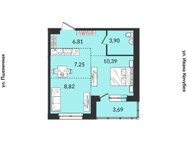 Продается 2-комнатная квартира ЖК Источник, дом 1, 44.64  м², 6593740 рублей