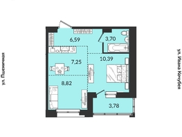 Продается 2-комнатная квартира ЖК Источник, дом 1, 40.53 м², 6684734 рублей