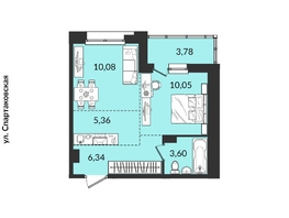 Продается 2-комнатная квартира ЖК Источник, дом 4, 39.21  м², 6201728 рублей