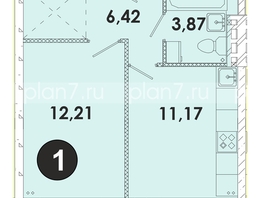 Продается 1-комнатная квартира ЖК Лето, дом 1, 34.9  м², 4023565 рублей