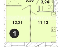 Продается 1-комнатная квартира ЖК Лето, дом 3, 34.6  м², 4589070 рублей