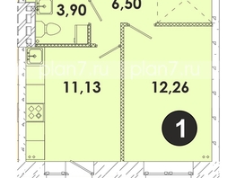 Продается 1-комнатная квартира ЖК Лето, дом 2, 37.2  м², 4817400 рублей