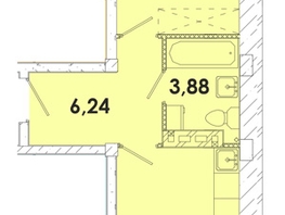 Продается 1-комнатная квартира ЖК Лето, дом 4, 43  м², 5138500 рублей