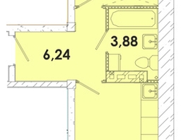 Продается 1-комнатная квартира ЖК Лето, дом 4, 46.2  м², 5705700 рублей