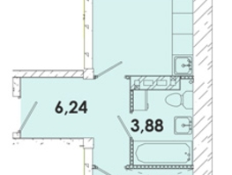 Продается 1-комнатная квартира ЖК Лето, дом 4, 45.7  м², 5689650 рублей