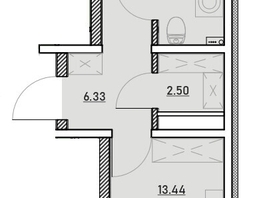 Продается 1-комнатная квартира ЖК Zenith (Зенит), 2 этап, 43.68  м², 5900000 рублей