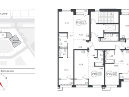 Продается 2-комнатная квартира ЖК СОЮЗ PRIORITY, дом 4, 66.43  м², 12673830 рублей