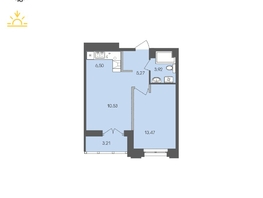Продается 1-комнатная квартира ЖК Автограф, 42.9 м², 7904995 рублей