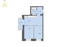 Продается 1-комнатная квартира ЖК Автограф, 51.1 м², 9025225 рублей