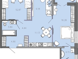 Продается 2-комнатная квартира ЖК Автограф, 69.79  м&sup2;, 12429996 рублей
