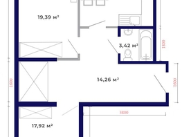 Продается 2-комнатная квартира ЖК Юго-Западный, дом 17, 71.82  м², 9349000 рублей