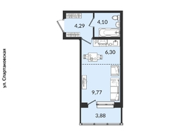 Продается 1-комнатная квартира ЖК Источник, дом 2, 32.05  м², 6284691 рублей