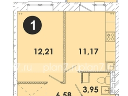 Продается 1-комнатная квартира ЖК Лето, дом 3, 34.9  м², 4779845 рублей