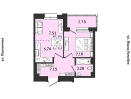 Продается 1-комнатная квартира ЖК Источник, дом 5, 37.58  м², 6482926 рублей