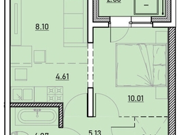 Продается 1-комнатная квартира ЖК Zenith (Зенит), 2 этап, 37.02  м², 5200000 рублей