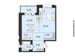 Продается 2-комнатная квартира ЖК Источник, дом 2, 47.86  м², 8096811 рублей