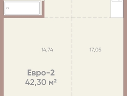 Продается 1-комнатная квартира ЖК Новые горизонты на Советской, д 1, 42.3  м², 7200000 рублей