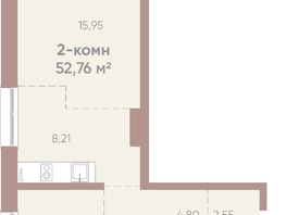 Продается 2-комнатная квартира ЖК Новые горизонты на Советской, д 1, 52.76 м², 8200000 рублей