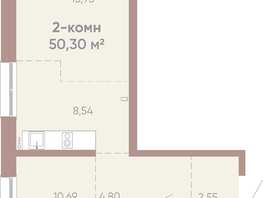 Продается 2-комнатная квартира ЖК Новые горизонты на Советской, д 1, 50.3  м²