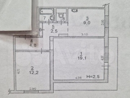 Продается 2-комнатная квартира Мира пр-кт, 52  м², 3150000 рублей