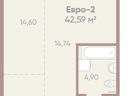 Продается 1-комнатная квартира ЖК Новые горизонты на Советской, д 1, 42.59  м², 6700000 рублей