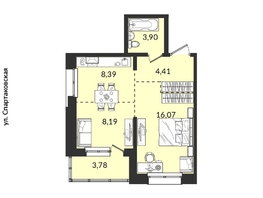 Продается 2-комнатная квартира ЖК Источник, дом 6, 44.74  м², 6487300 рублей