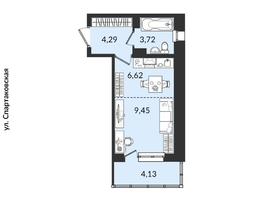 Продается 1-комнатная квартира ЖК Источник, дом 4, 28.21  м², 5641774 рублей