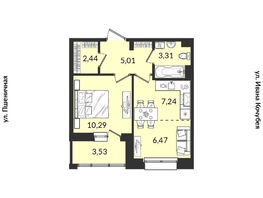 Продается 1-комнатная квартира ЖК Источник, дом 5, 38.29  м², 6816003 рублей