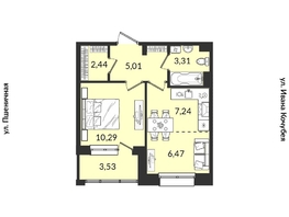 Продается 1-комнатная квартира ЖК Источник, дом 5, 38.29  м², 6789200 рублей