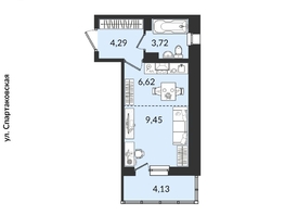 Продается 1-комнатная квартира ЖК Источник, дом 4, 28.21  м², 5684992 рублей