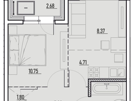 Продается 1-комнатная квартира ЖК Zenith (Зенит), 2 этап, 37.76  м², 5600000 рублей