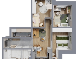 Продается 3-комнатная квартира ЖК Стрижи Сити, блок-секции 8,9, 72.5 м², 13267500 рублей