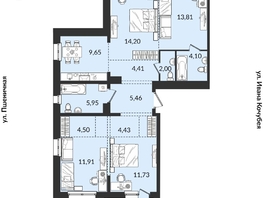 Продается 4-комнатная квартира ЖК Источник, дом 1, 97.93 м², 11325950 рублей