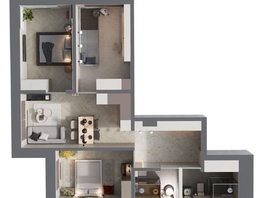 Продается 4-комнатная квартира ЖК Стрижи Сити, блок-секции 8,9, 80.4 м², 14472000 рублей